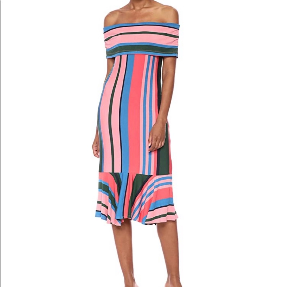 Ella Moss Nora Off The Shoulder Flamingo Dress